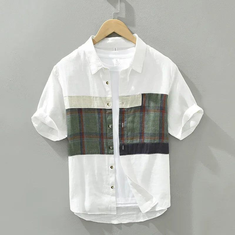 Malden | Casual Patchwork Overhemd