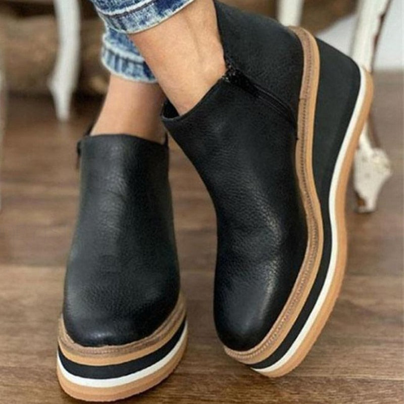 Merriane | Trendy Enkelhoge Plateau Schoenen