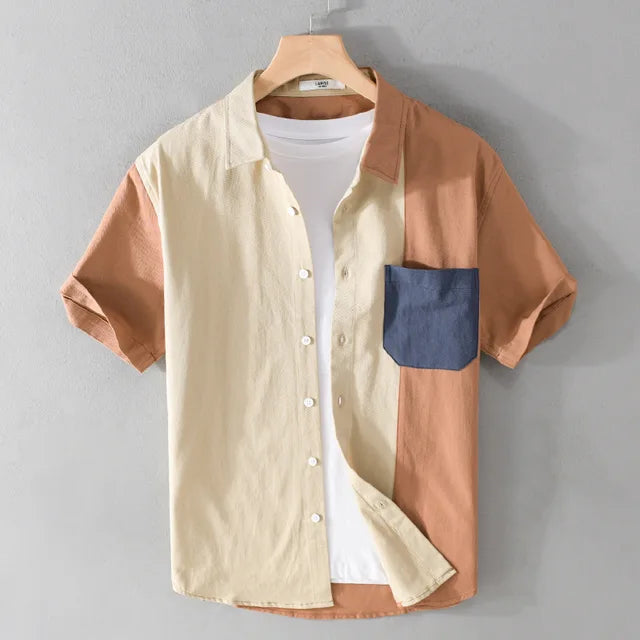 Corban | Patchwork Overhemd