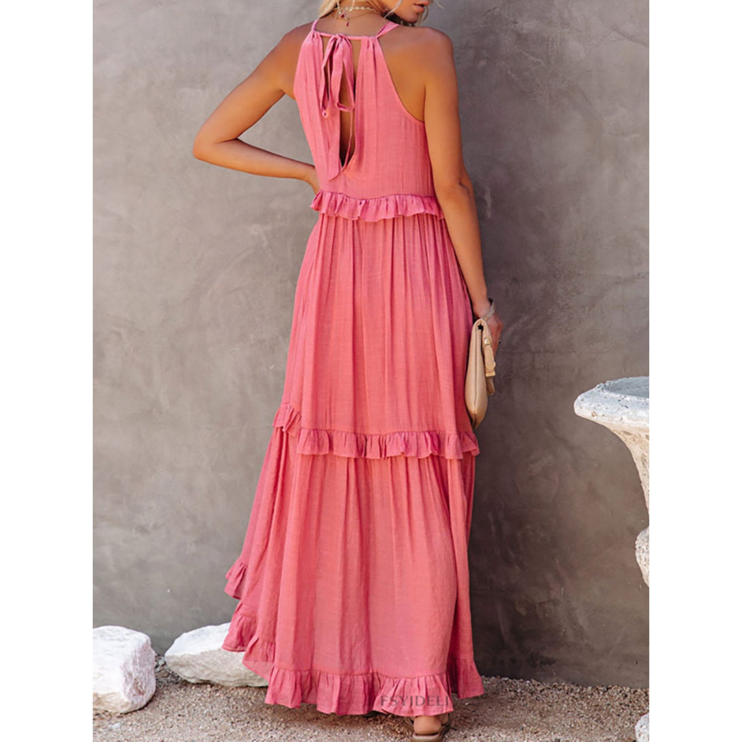 Dames Loose Maxi Jurk | Mouwloos
