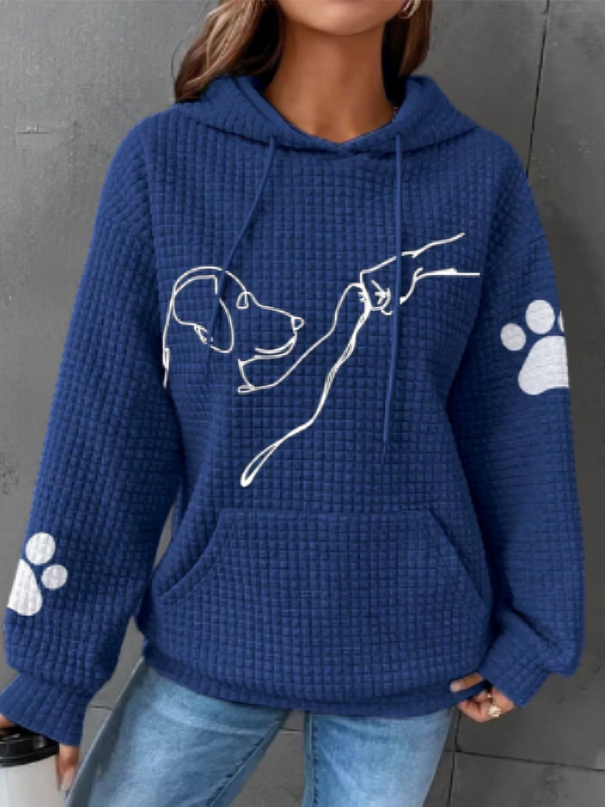 Veronika | Warme Hoodie met Hond Print