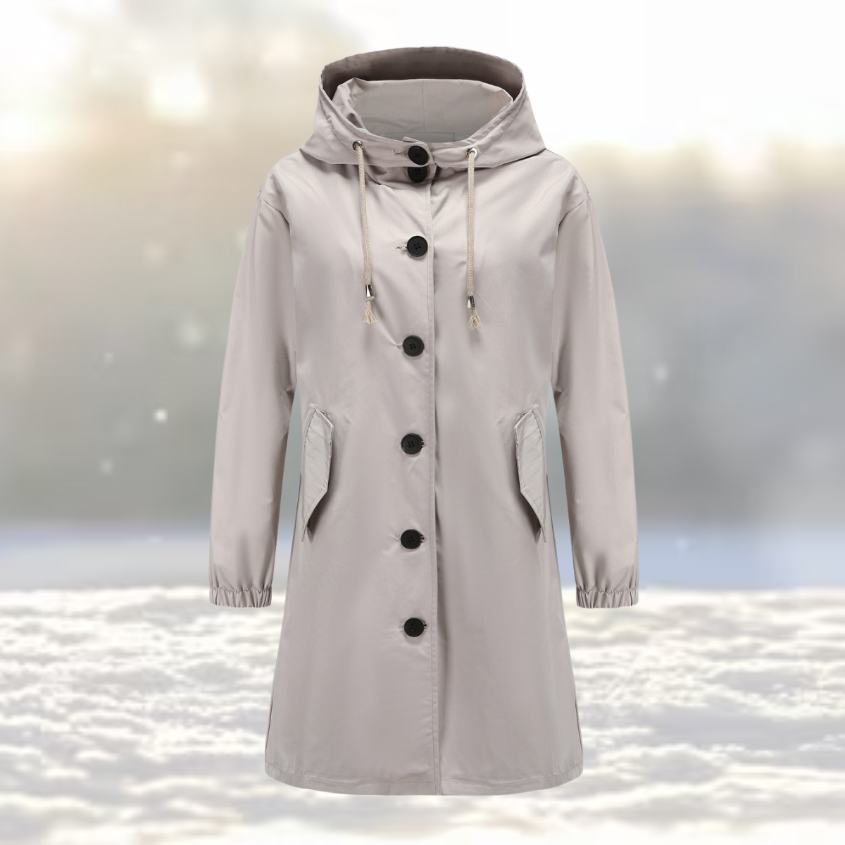 Anneka | Waterdichte Trench Met Capuchon