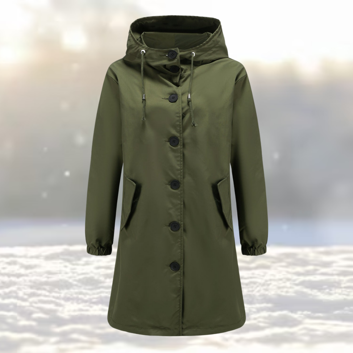 Anneka | Waterdichte Trench Met Capuchon