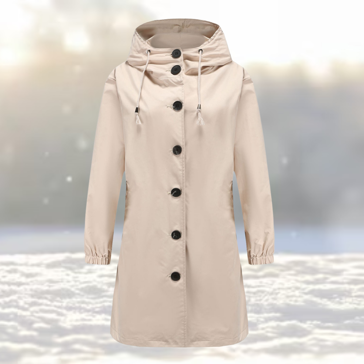 Anneka | Waterdichte Trench Met Capuchon
