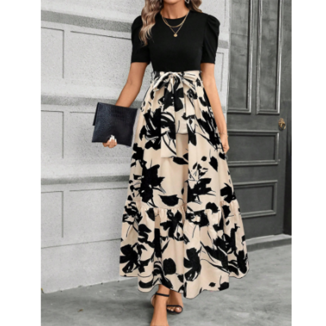 Maura | Elegante Bloemen Maxi Jurk