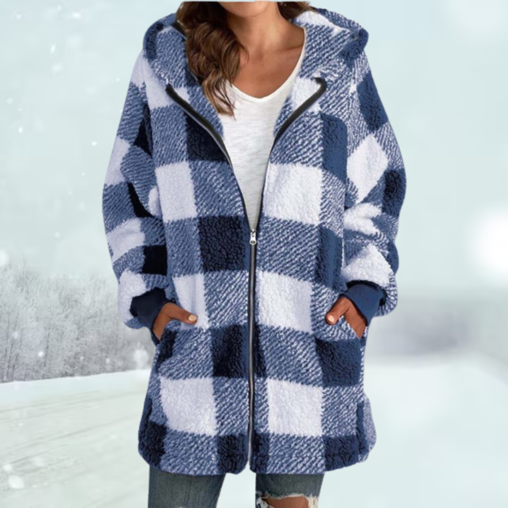 Ardys | Warme Hooded Geruite Jas