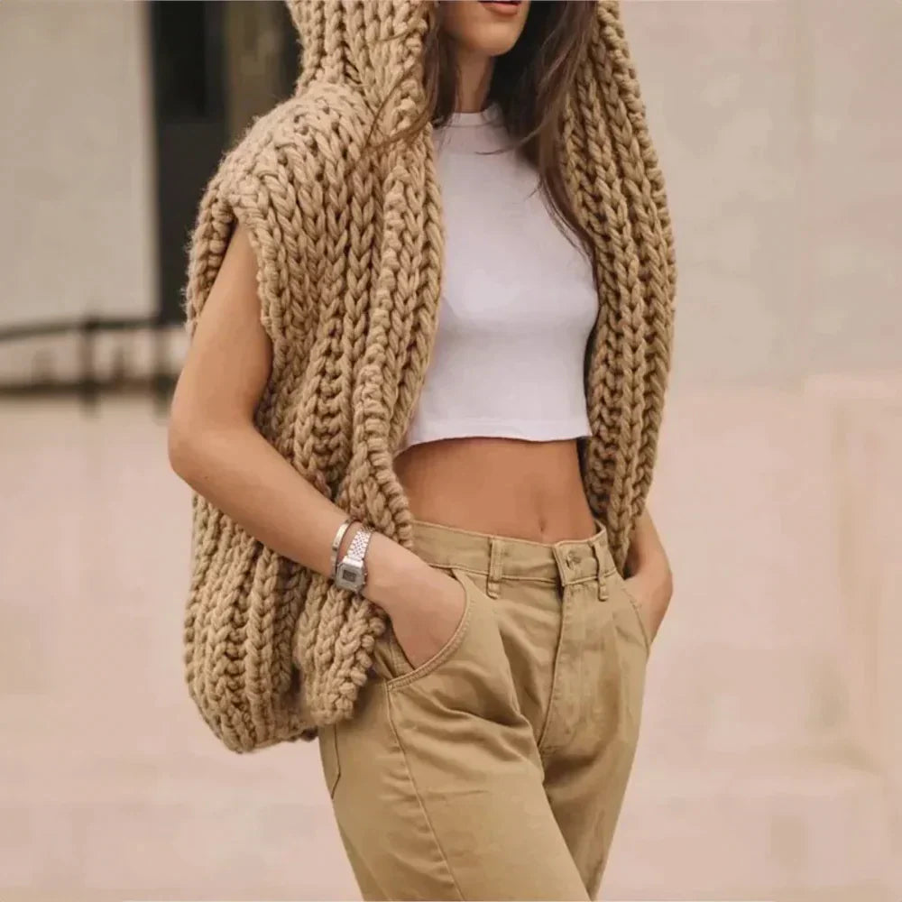 Rosabel | Gebreide Hoodie Vest