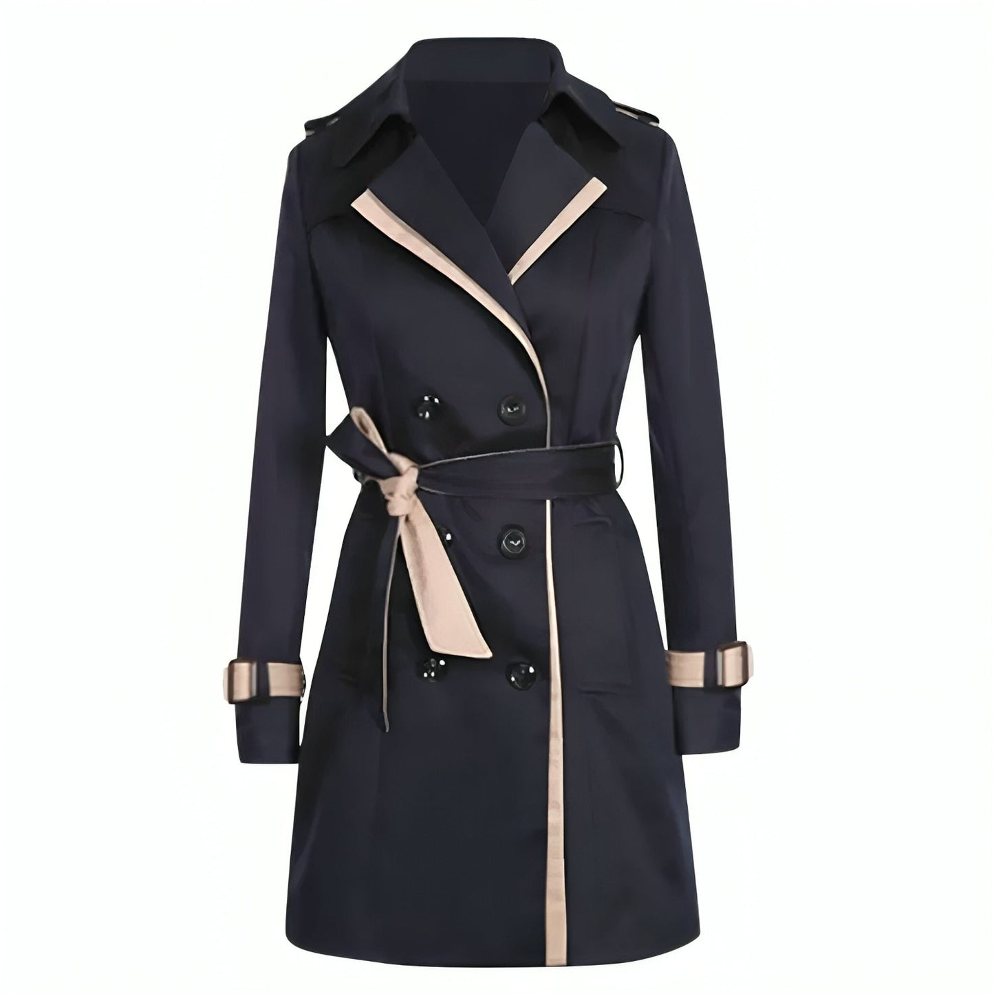 Issy | Modieuze Dubbelrij Knopen Trenchcoat