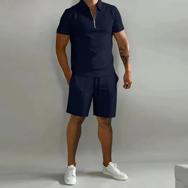 Heren Polo Shirt – Klassieke Pasvorm – Ademende Stof – Korte Mouw – Ritskraag