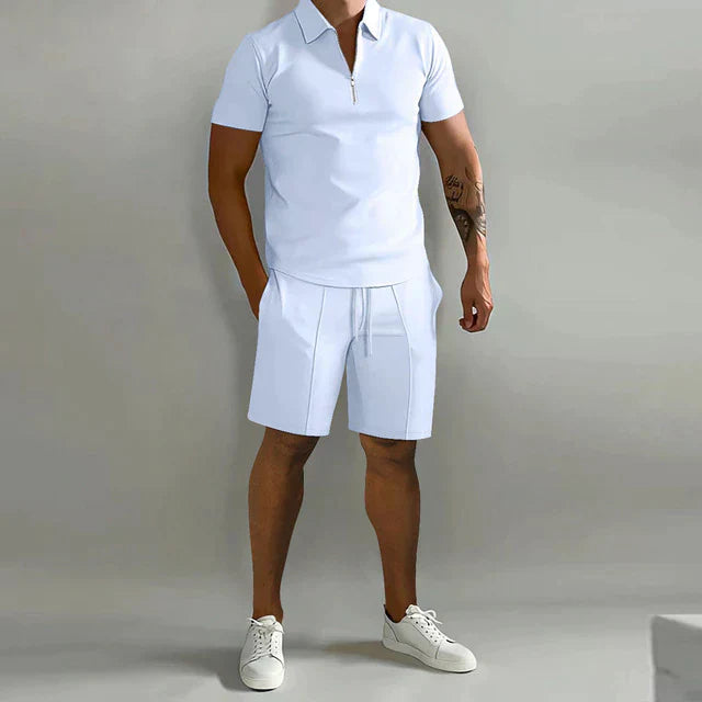 Heren Polo Shirt – Klassieke Pasvorm – Ademende Stof – Korte Mouw – Ritskraag