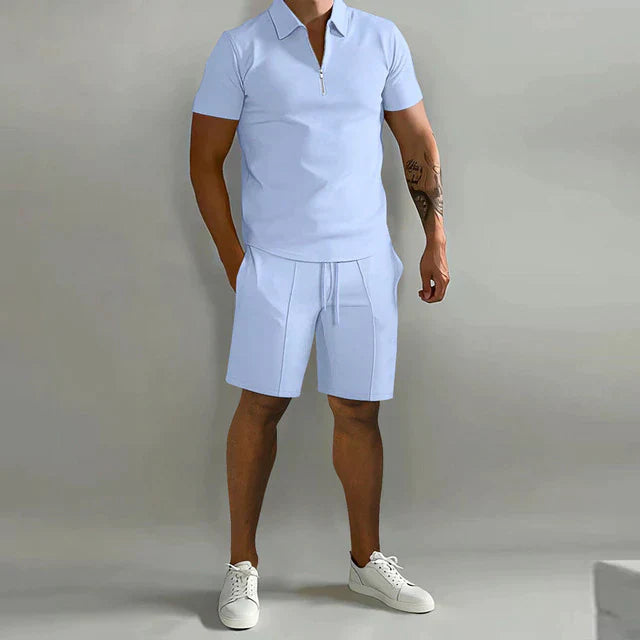Heren Polo Shirt – Klassieke Pasvorm – Ademende Stof – Korte Mouw – Ritskraag
