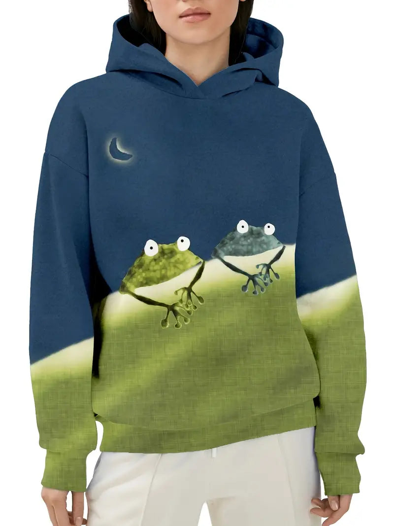 Noorika | Leuke Hoodie Met Kikkerprint