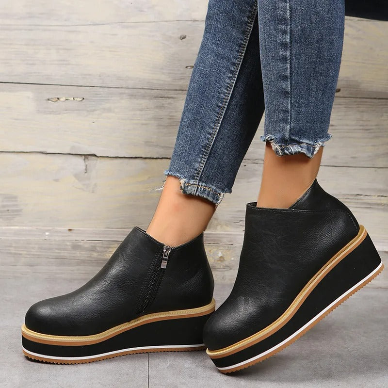 Merriane | Trendy Enkelhoge Plateau Schoenen