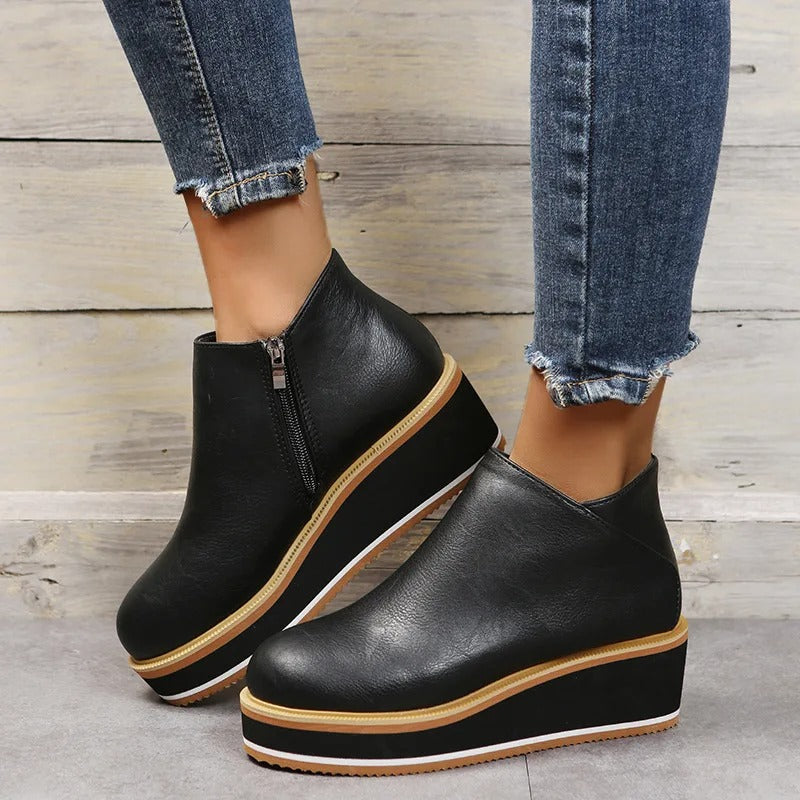 Merriane | Trendy Enkelhoge Plateau Schoenen
