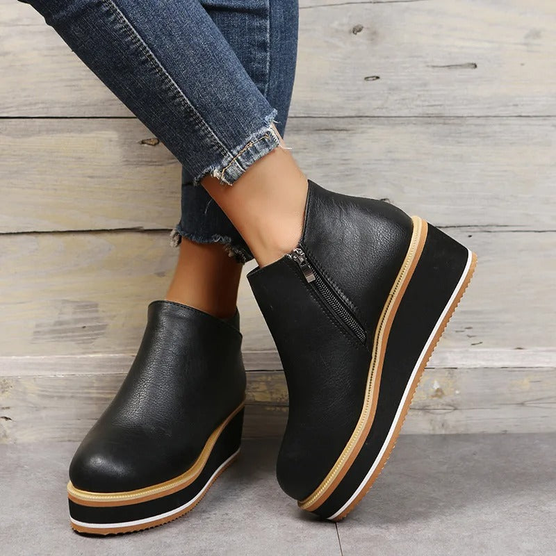 Merriane | Trendy Enkelhoge Plateau Schoenen