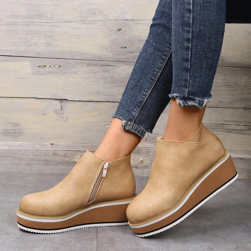 Merriane | Trendy Enkelhoge Plateau Schoenen