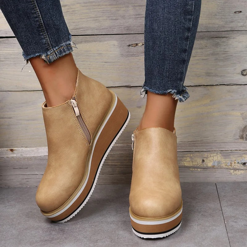 Merriane | Trendy Enkelhoge Plateau Schoenen