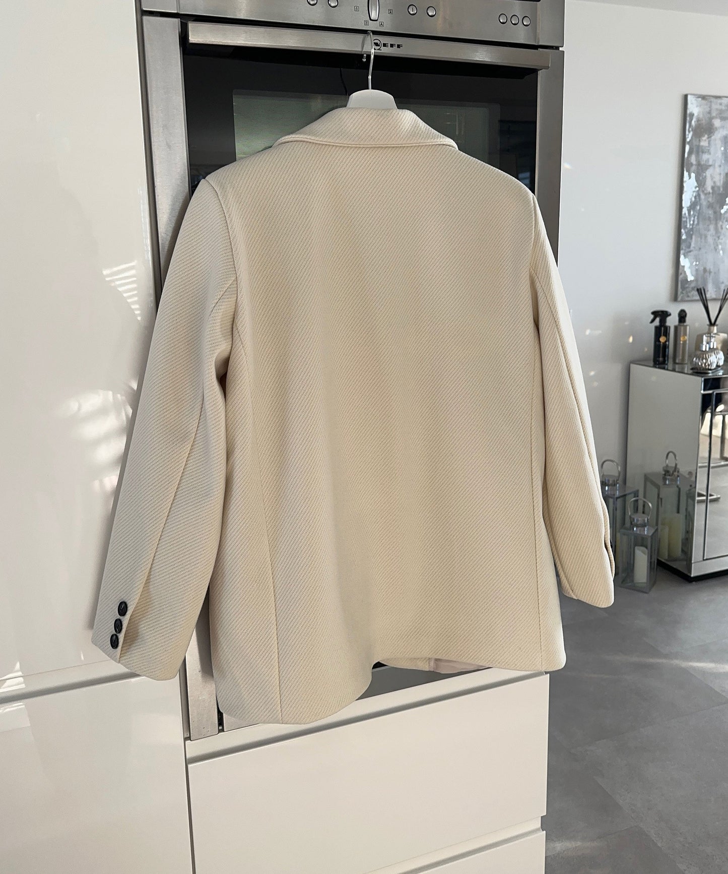 Vimala | Beige Oversized Casual Blazer