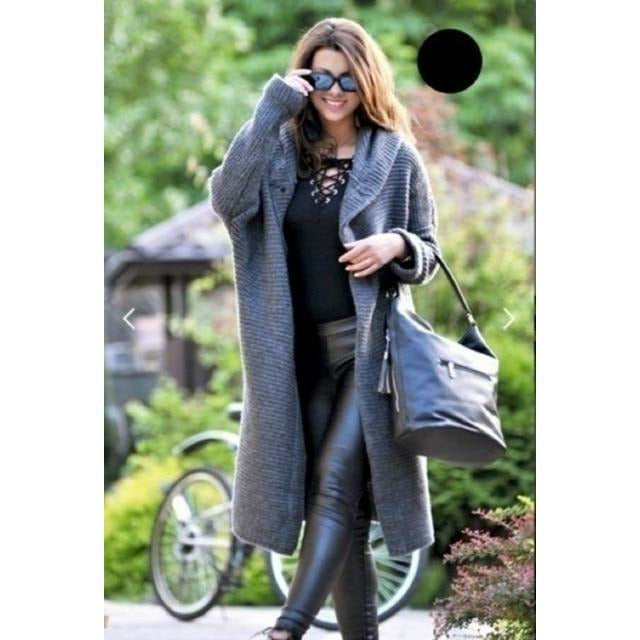 Mariya | Trendy Gebreide Lange Jas