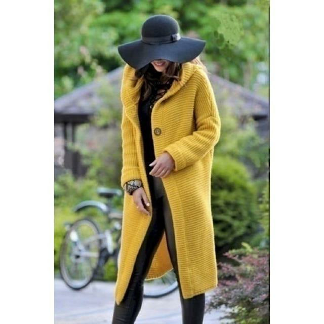 Mariya | Trendy Gebreide Lange Jas