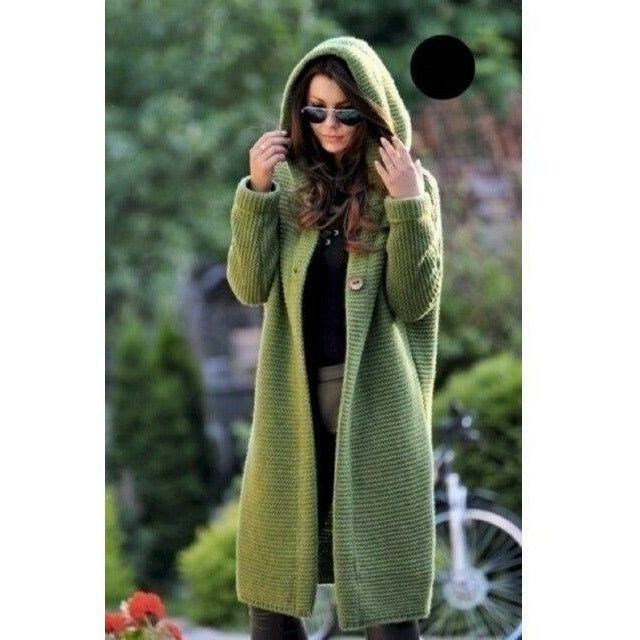 Mariya | Trendy Gebreide Lange Jas