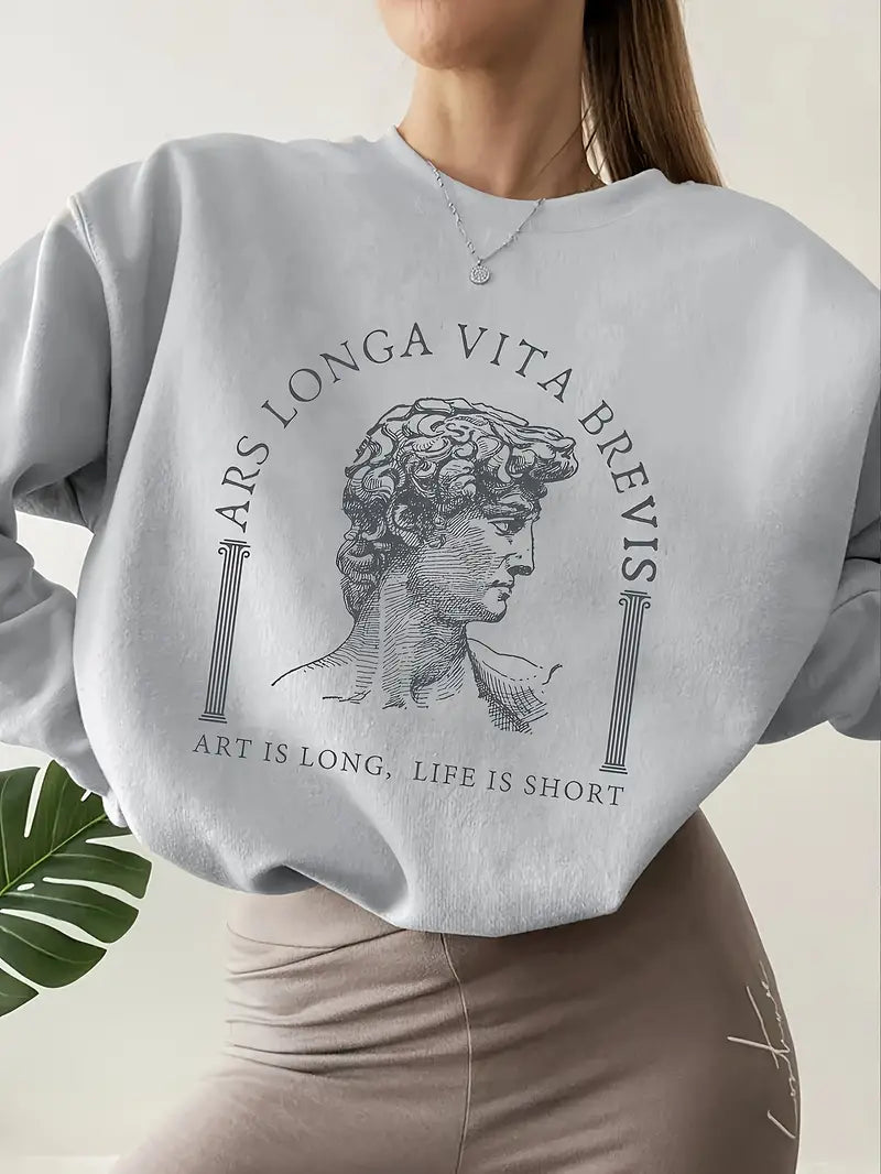 Carlina | Kunst Gedrukt Sweatshirt