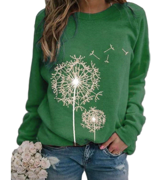 Fatima | Casual Dromerige Paardenbloem Sweatshirt