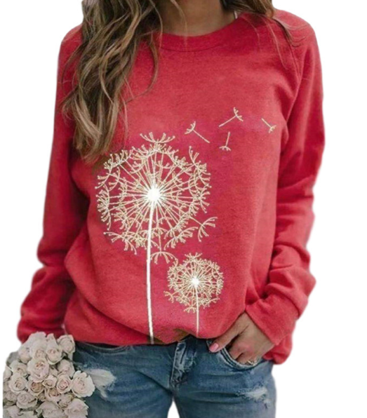 Fatima | Casual Dromerige Paardenbloem Sweatshirt