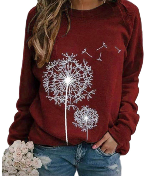 Fatima | Casual Dromerige Paardenbloem Sweatshirt