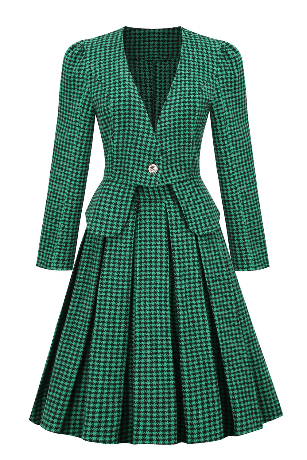 Kevia | Klassieke Geruite Blazer Jurk