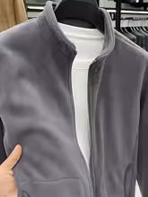 Heren Fleece Jas – Regular Fit – Opstaande Kraag – Volledige Rits – Zijzakken