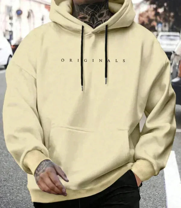 Heren hoodie – Relaxed fit – Katoenmix – Kangaroozak – Capuchon met trekkoord