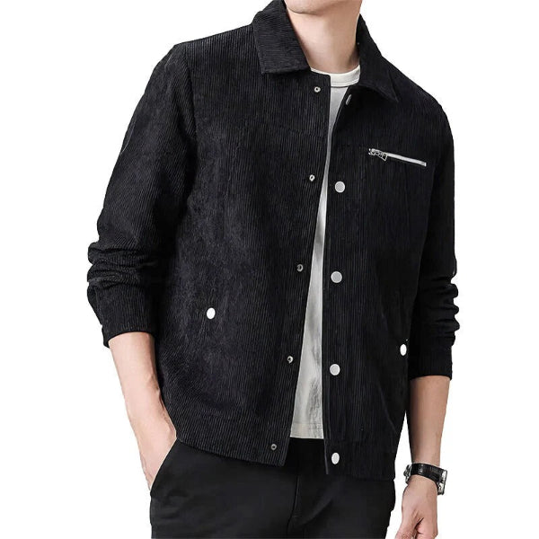 Heren Jack – Corduroy – Regular Fit – Knoopsluiting – Borstzak met Rits – Casual