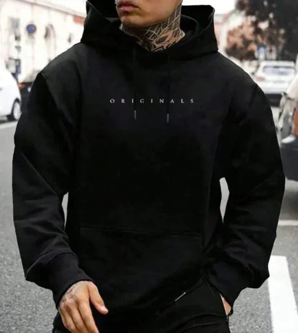 Heren hoodie – Relaxed fit – Katoenmix – Kangaroozak – Capuchon met trekkoord