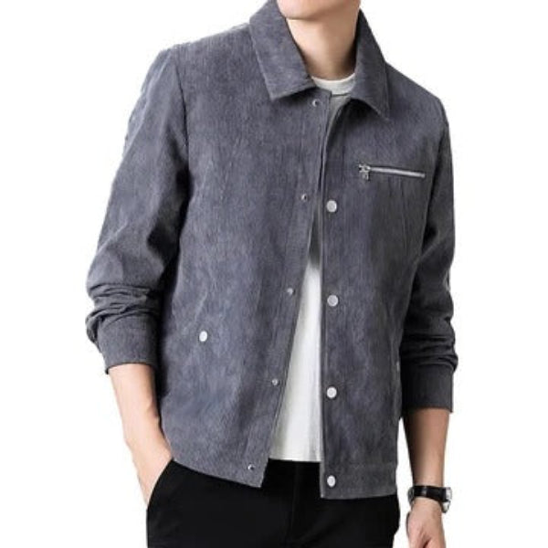 Heren Jack – Corduroy – Regular Fit – Knoopsluiting – Borstzak met Rits – Casual