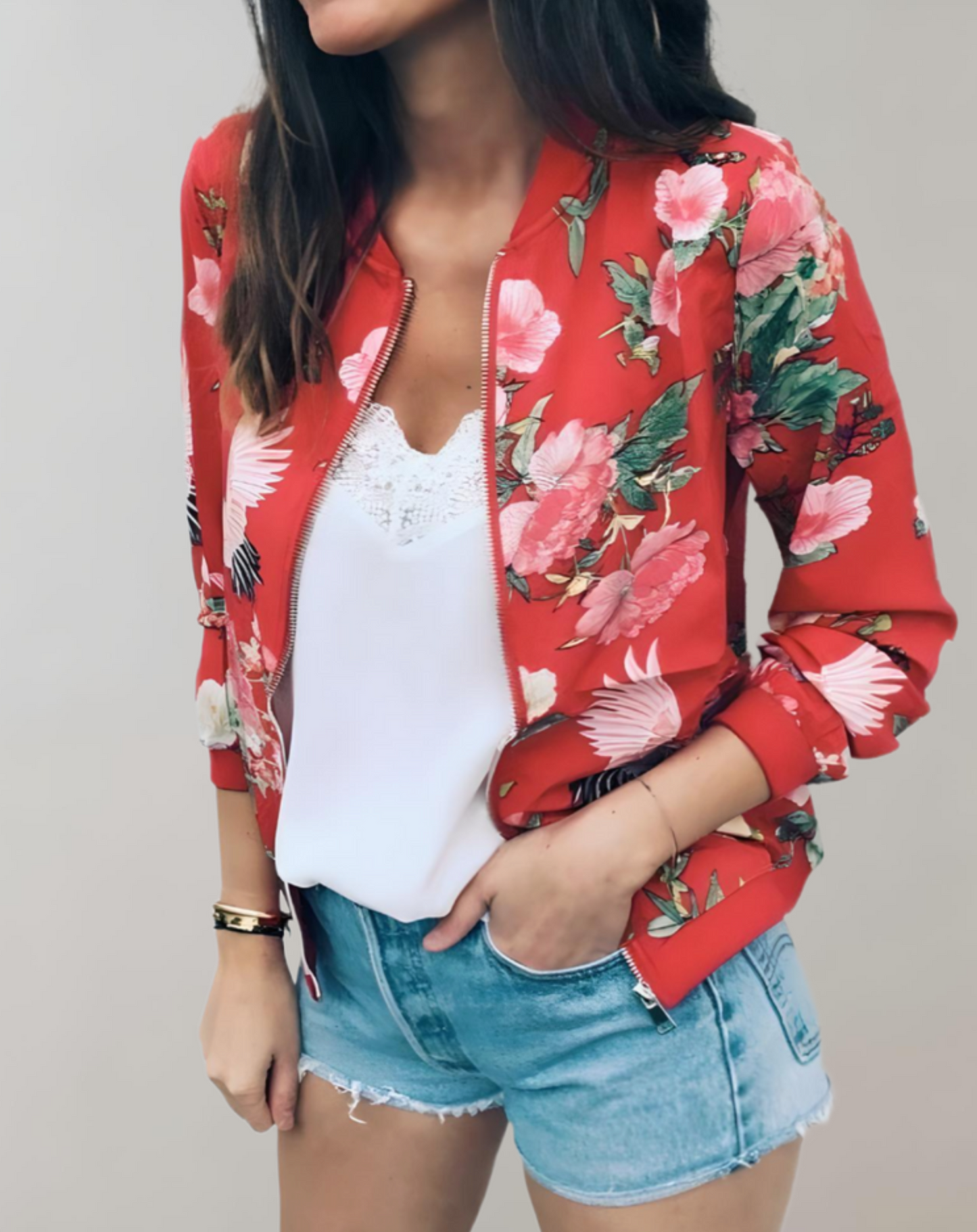 Willena | Gebloemd Bomberjack