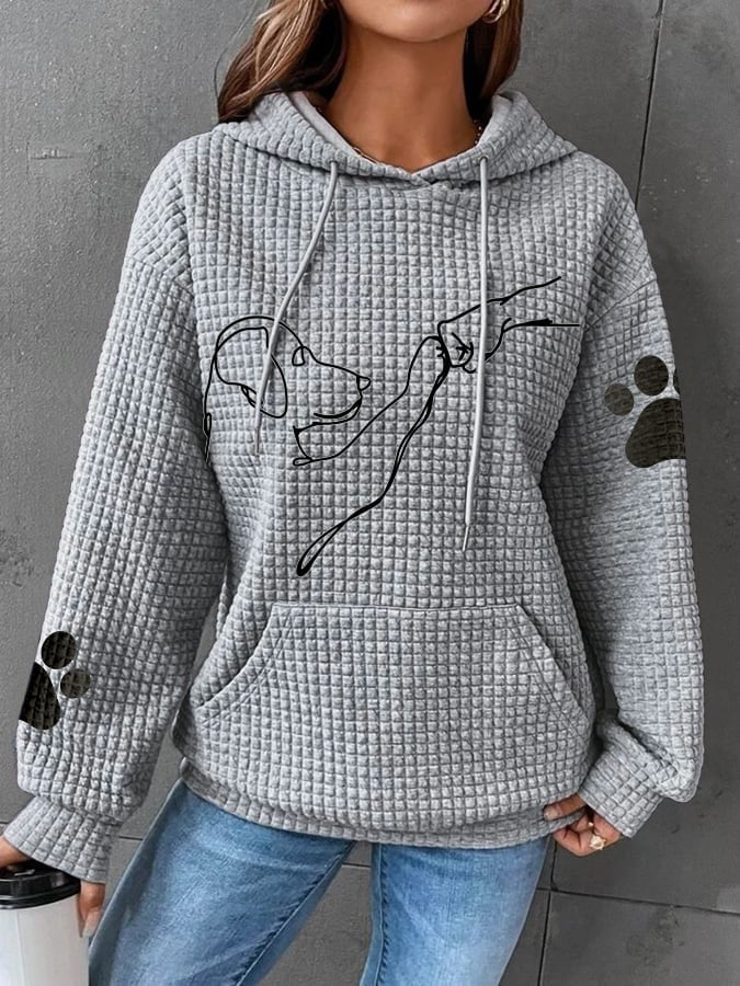 Veronika | Warme Hoodie met Hond Print