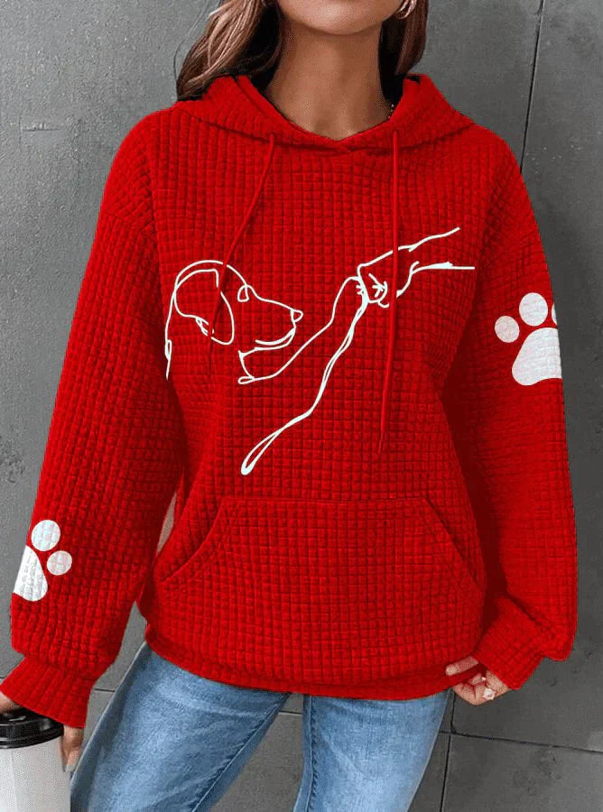 Veronika | Warme Hoodie met Hond Print