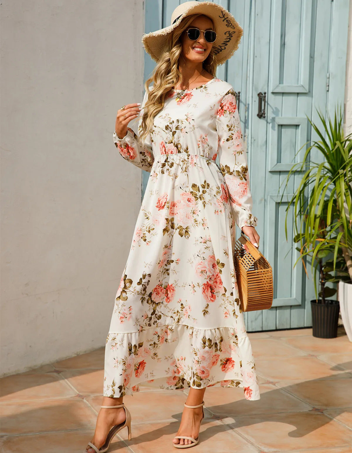Janneke - Bloemenprint Maxi Jurk