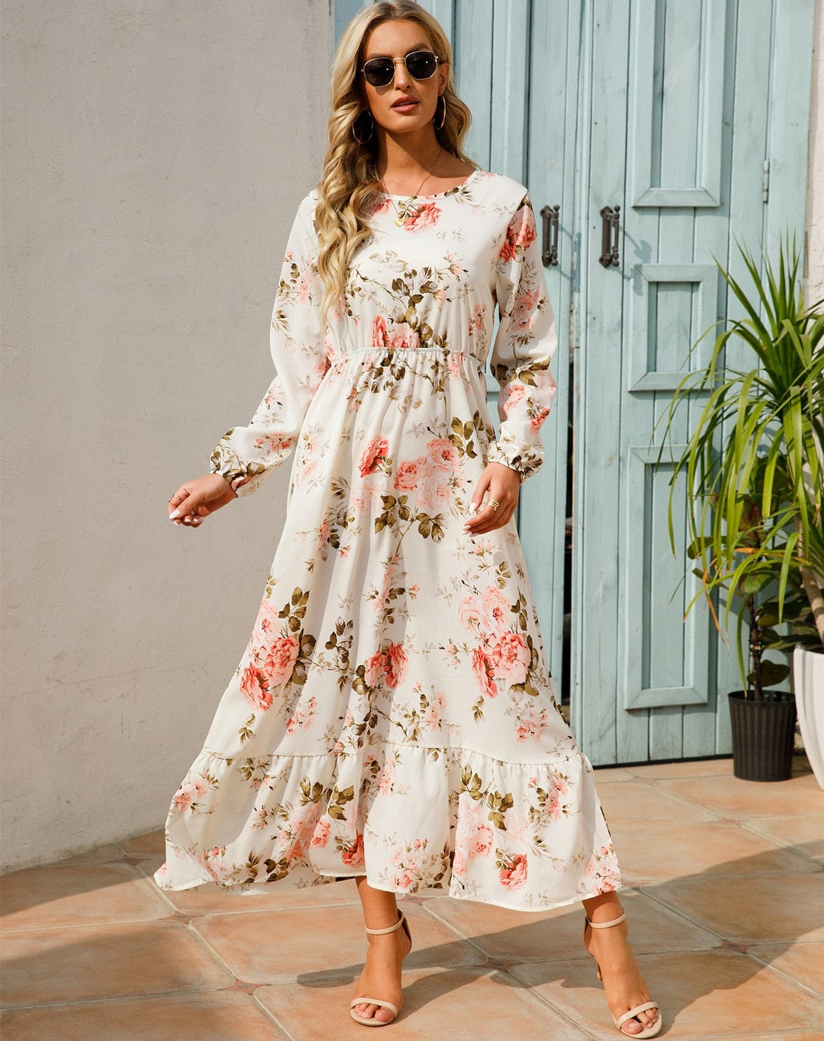 Janneke - Bloemenprint Maxi Jurk