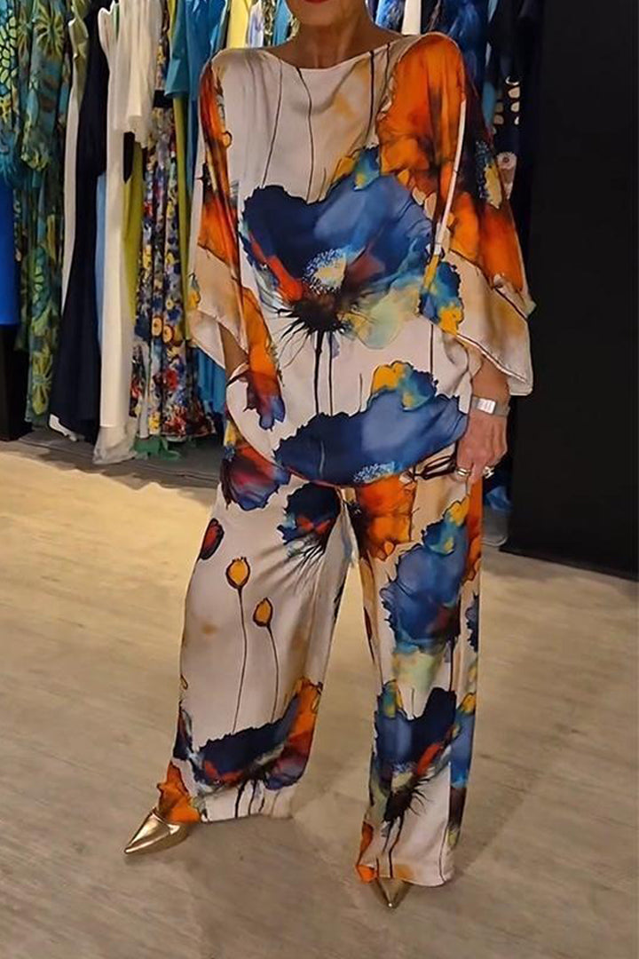 Kamella | Vloeiende Bloemenprint Outfit Set