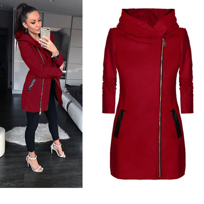 Lisbet | Moderne Lange Hoodie Winterjas
