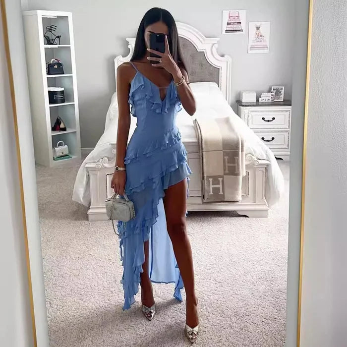 Genevieve | Elegante Ruches Maxi Feestjurk