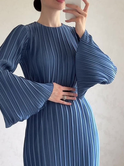 Liselle | Elegante Geplooide Maxi Jurk