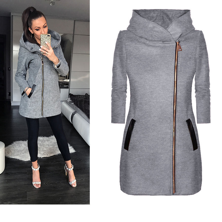 Lisbet | Moderne Lange Hoodie Winterjas