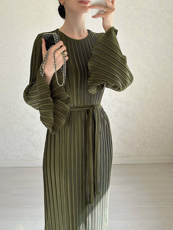 Liselle | Elegante Geplooide Maxi Jurk
