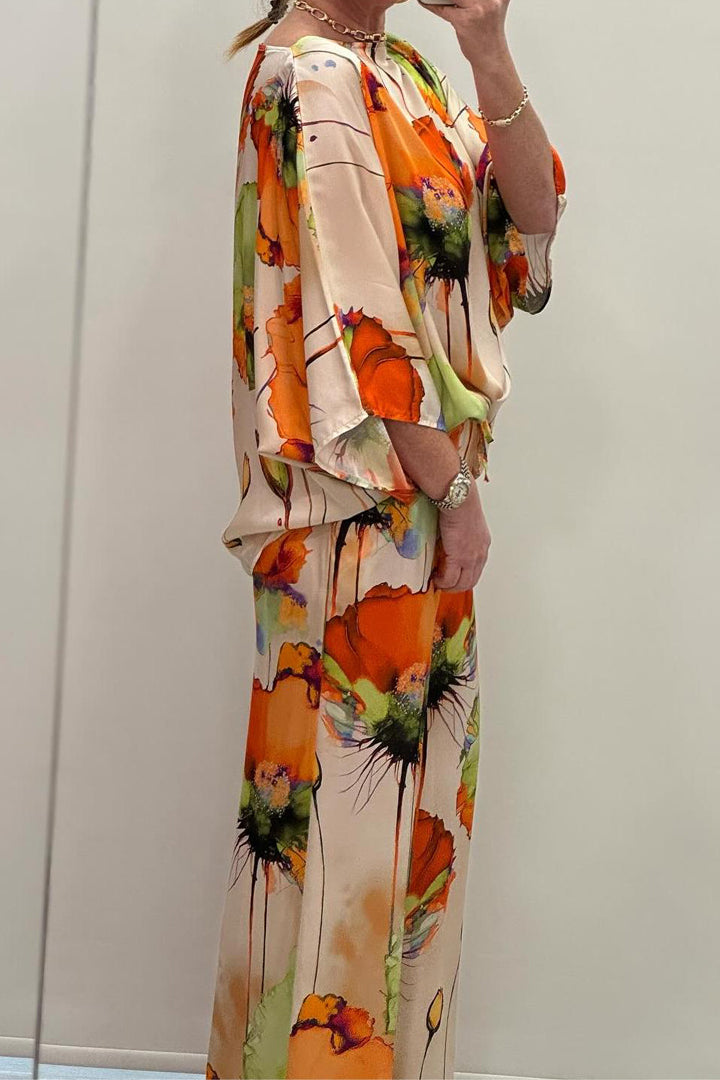 Kamella | Vloeiende Bloemenprint Outfit Set