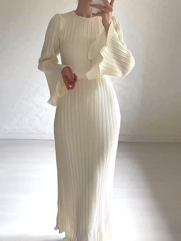 Liselle | Elegante Geplooide Maxi Jurk