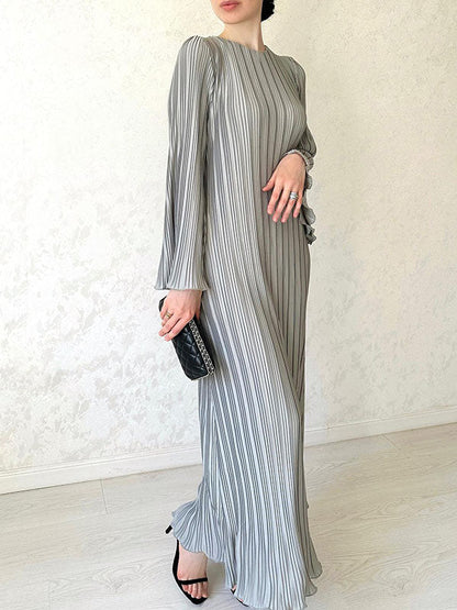 Liselle | Elegante Geplooide Maxi Jurk