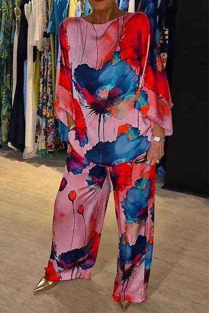 Kamella | Vloeiende Bloemenprint Outfit Set